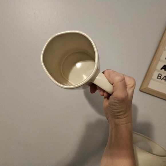 Rae Dunn Wifey Mug Coffee Tea Mug LL HTF Ceramic White Outer Interior Cup - Picture 3 of 4